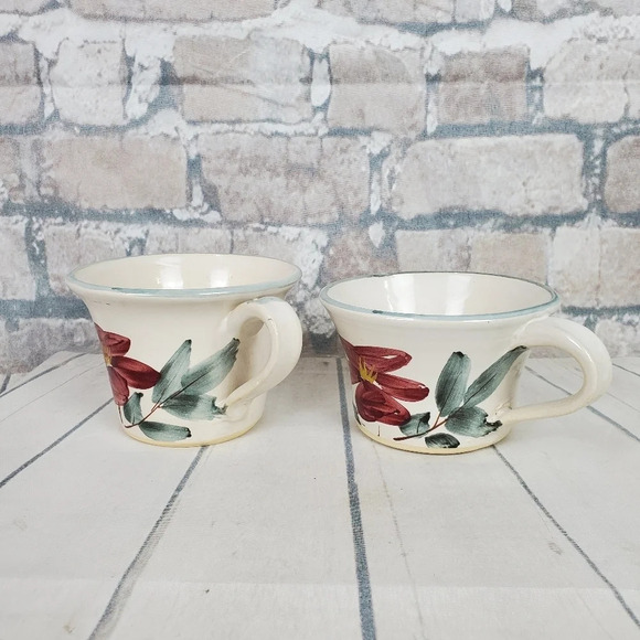 Alberta Wild  Rose Oversized Artisan Coffee Mugs - Picture 15 of 15